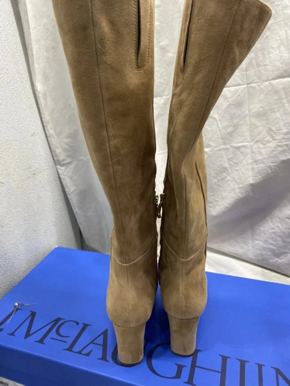NEW J.McLaughlin Eden Tall Boots Sand Suede US W7